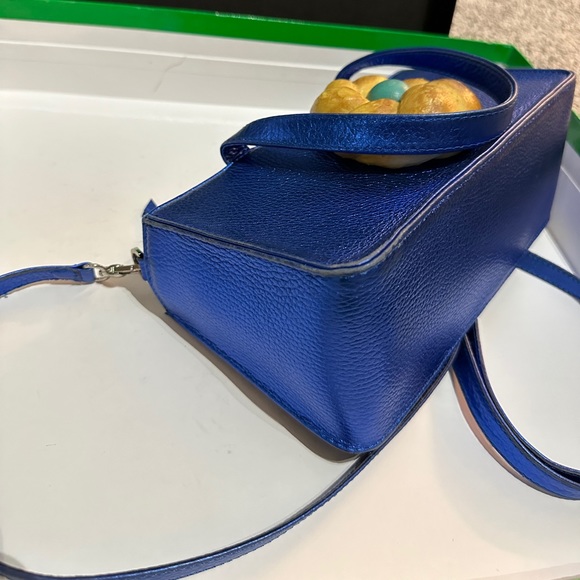 PUPPETS AND PUPPETS BLUE LEATHER BUN BAG - Picture 6 of 12